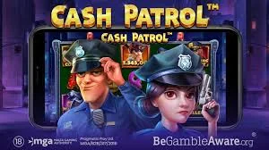 Ficha técnica do Cash Patrol mostrando RTP 96.50% e alta volatilidade